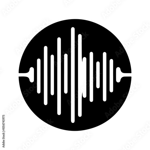 Sound wave icon vector, sound wave stripe lines, Waveform pattern for music player, podcast, voice message sound, technology, music app. Audio wave icon vector