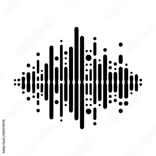 Sound wave icon vector, sound wave stripe lines, Waveform pattern for music player, podcast, voice message sound, technology, music app. Audio wave icon vector