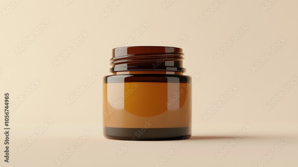Brown glass bottle containing natural cream or serum 3D render showcasing a cosmetic cream jar for facial use perfect for various design applications Brown glass bottle containing natural cream or serum 3D render showcasing a cosmetic cream jar for facial use perfect for various design applications