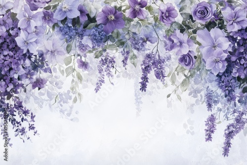 Delicate Purple Floral Design