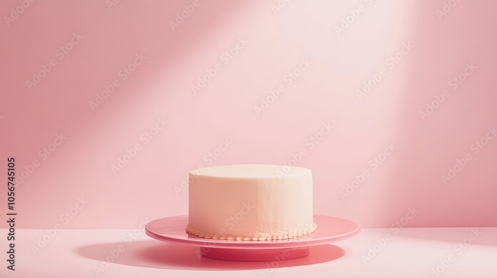 Angle cake displayed against a soft pink backdrop Angle cake displayed against a soft pink backdrop