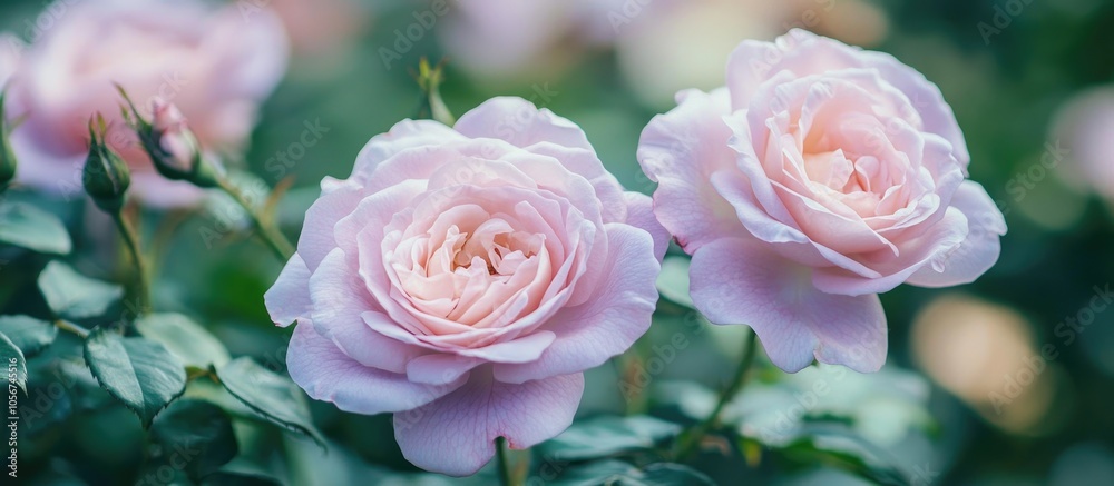 A Pale Purple Varietal Rose Blooms In The Garden A Pale Purple Varietal Rose Blooms In The Garden