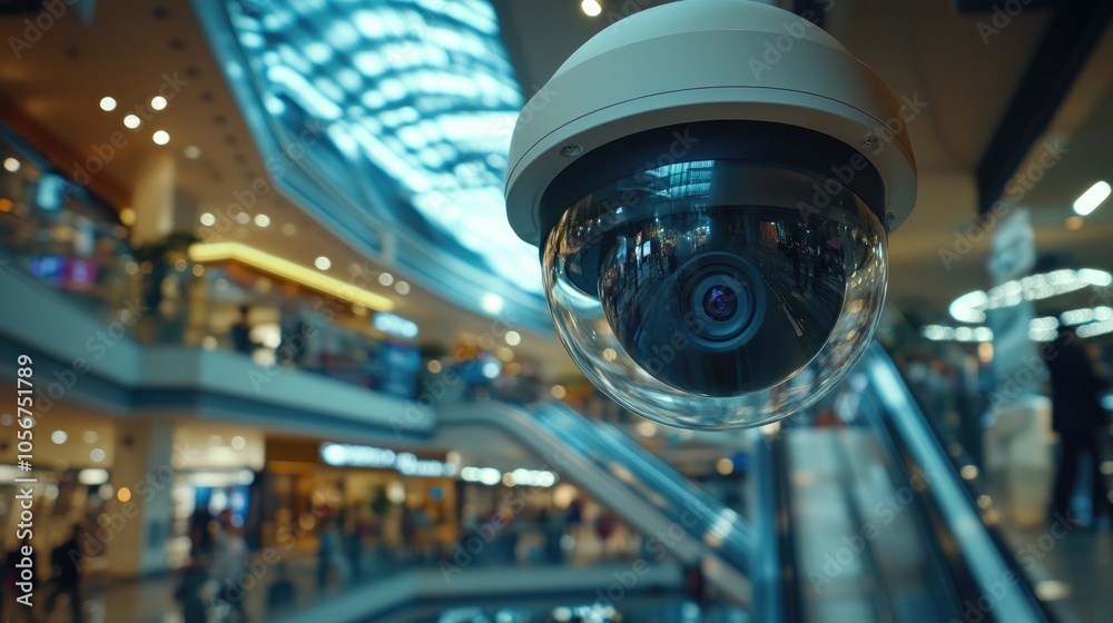 Indoor CCTV security camera system with motion detection in use monitoring people shopping showcasing advanced surveillance and intelligent safety technology Indoor CCTV security camera system with motion detection in use monitoring people shopping showcasing advanced surveillance and intelligent safety technology