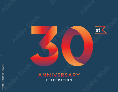 30st anniversary colorful