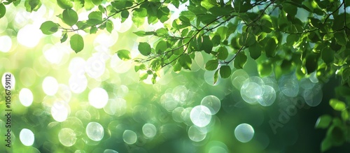 Abstract Natural Green Bokeh Background Green Bokeh From Tree