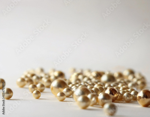 Abundance of Pearls on a Pure White Canvas