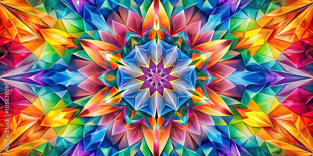 A symphony of colorful geometric shapes, a kaleidoscope of vibrant hues, forming a mesmerizing central flower, a visual feast for the eyes. A symphony of colorful geometric shapes, a kaleidoscope of vibrant hues, forming a mesmerizing central flower, a visual feast for the eyes.