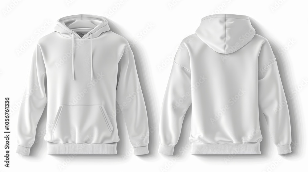 Stylish white hoodie for men versatile sweatshirt with drawstring and kangaroo pocket design Stylish white hoodie for men versatile sweatshirt with drawstring and kangaroo pocket design