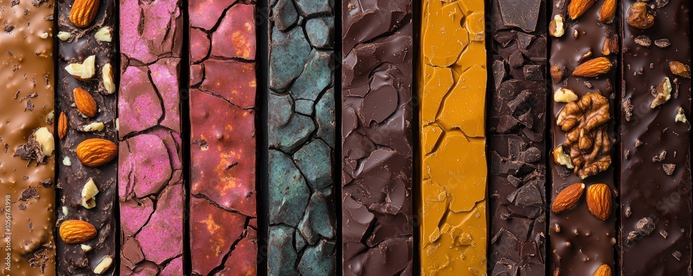 Rustic Handmade Chocolate Bars with Whole Almonds and Crunchy Texture for Gourmet Treat Rustic Handmade Chocolate Bars with Whole Almonds and Crunchy Texture for Gourmet Treat