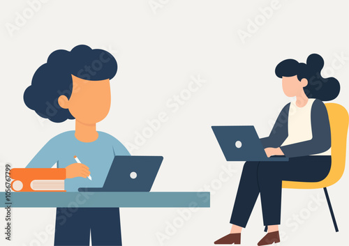 Work From Anywhere, Freedom to Create, The Power of Choice, Work Your Way, Work Unchained, Freedom For Work, The concept of the image is the freedom of working independently.
