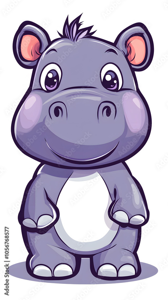 Fototapeta premium Happy hippo character