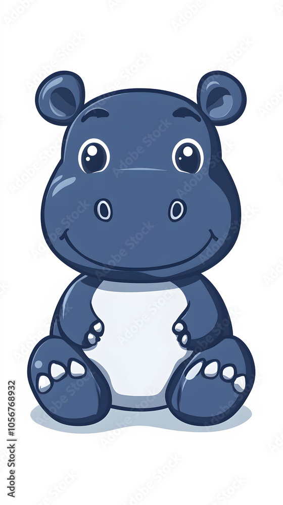 Cute cartoon hippo Cute cartoon hippo
