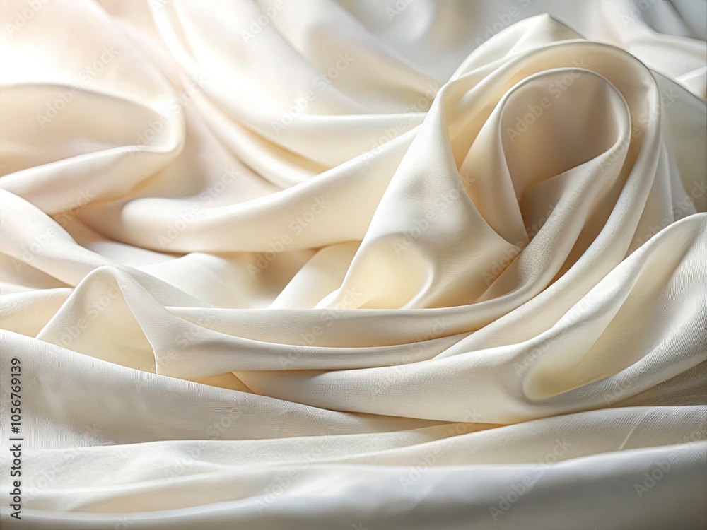 Elegant White Ivory Cotton Fabric Draped Aesthetically with Soft Textures for Fashion and Home Decor Inspiration Elegant White Ivory Cotton Fabric Draped Aesthetically with Soft Textures for Fashion and Home Decor Inspiration