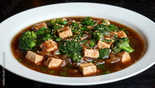 Easy Vegan Stir-Fry Recipe with Tofu, Broccoli, and Sesame Seeds, Healthy Dinner Ideas for a Plant-Based Diet