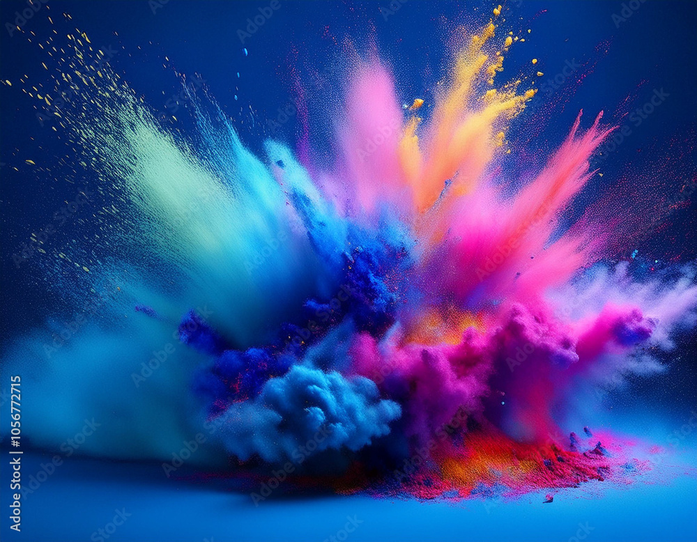 Vibrant Explo(a)ration Colorful Powder Dancing in Motion Vibrant Explo(a)ration Colorful Powder Dancing in Motion