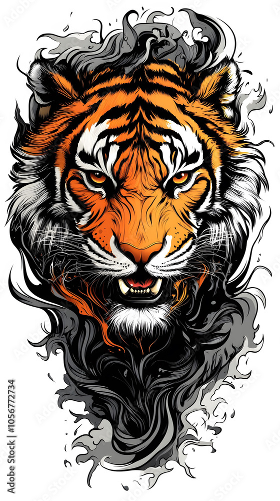 Fierce tiger art Fierce tiger art