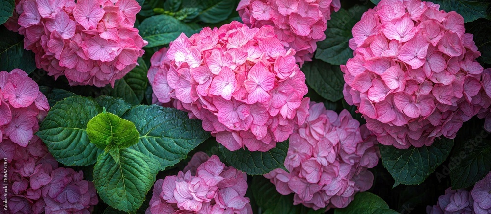 An Wonderful Huge And Pink Hydrangea In Tge Garden An Wonderful Huge And Pink Hydrangea In Tge Garden