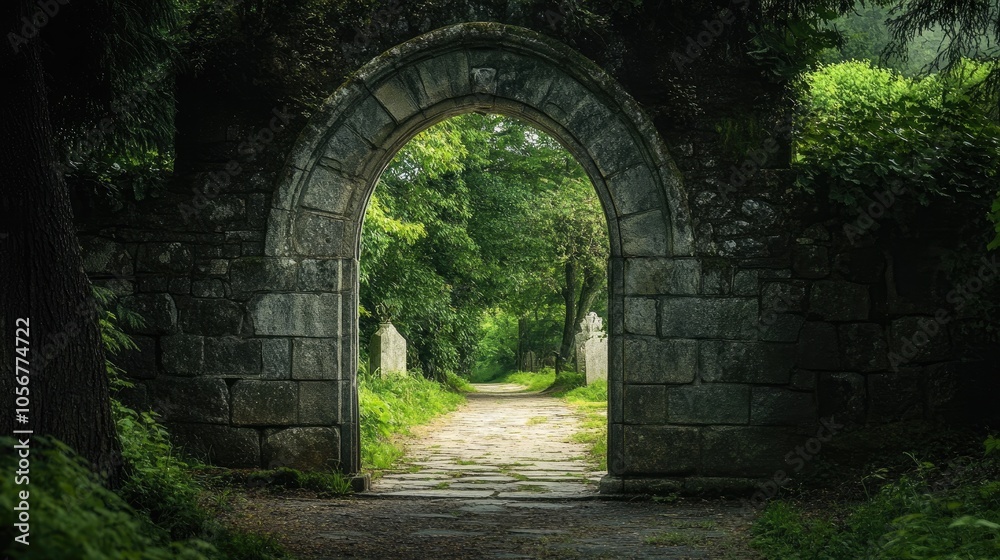 Inspirational image of a stone archway entrance Inspirational image of a stone archway entrance