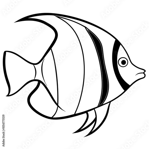 illustration of a angelfish