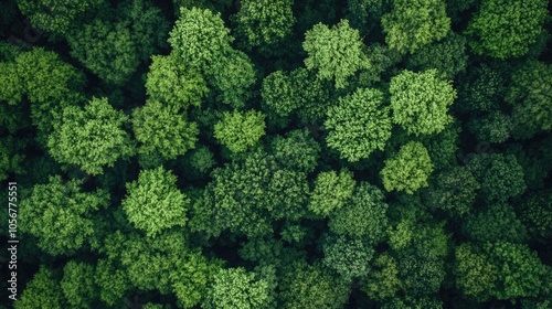 Aerial perspective of a verdant woodland expanse