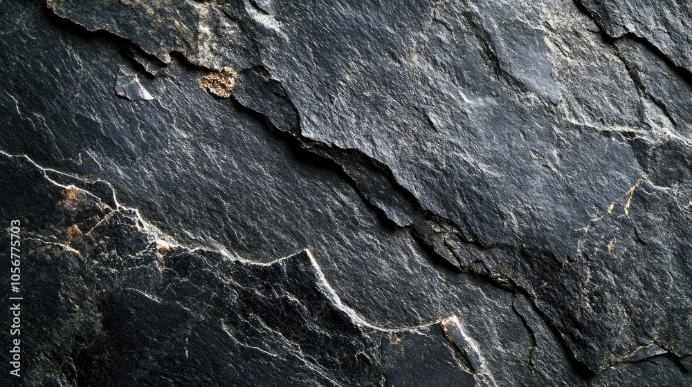 Textured design on a rough black or dark gray stone surface Textured design on a rough black or dark gray stone surface