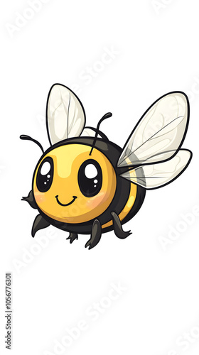 Happy cartoon bee