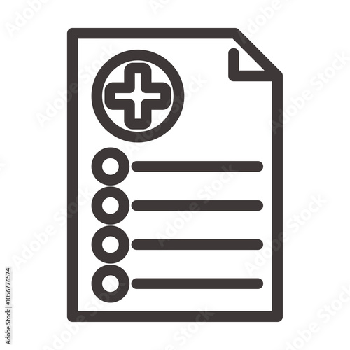 Medical file line icon