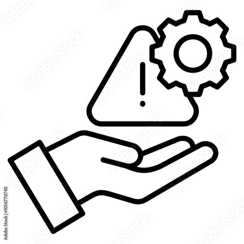 Risk Management Icon Element For Design