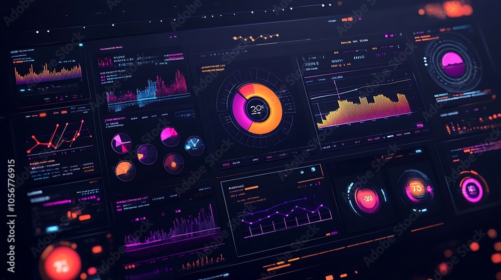 Fototapeta premium digital interface showcasing the flow of data background