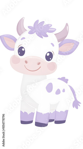 Cute cartoon cow