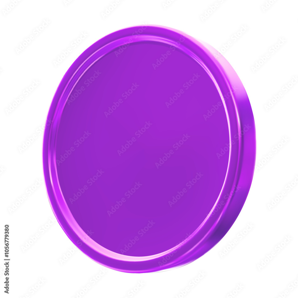3d render realistic purple metal coin blank medal vector illustration isolated 3d render realistic purple metal coin blank medal vector illustration isolated