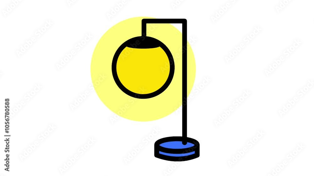 Looping Animation of decorative table lamps, standing lamps, suitable for decorating work or study rooms Looping Animation of decorative table lamps, standing lamps, suitable for decorating work or study rooms