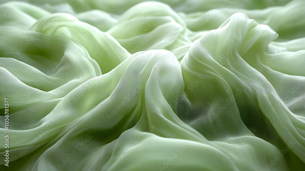 Abstract Green Fabric Background Abstract Green Fabric Background