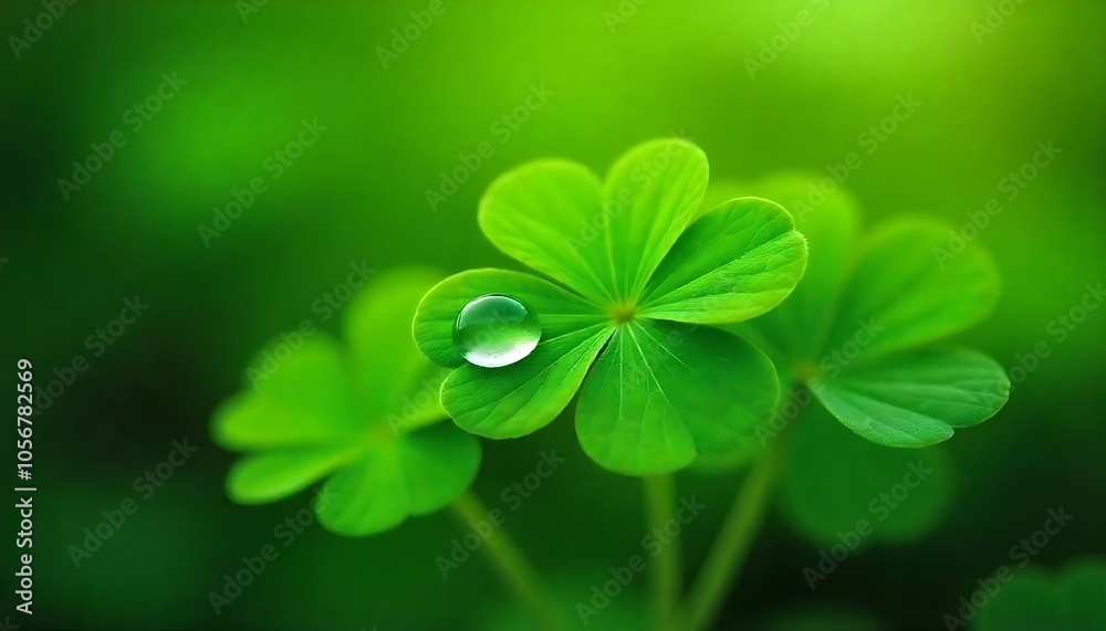 Dewdrop on Clover Leaf, Dewdrop on Clover Leaf,