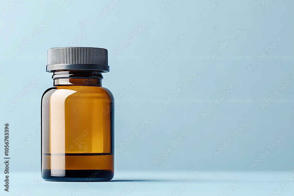 Mockup for A bottle of pills with tablet with blue background Mockup for A bottle of pills with tablet with blue background
