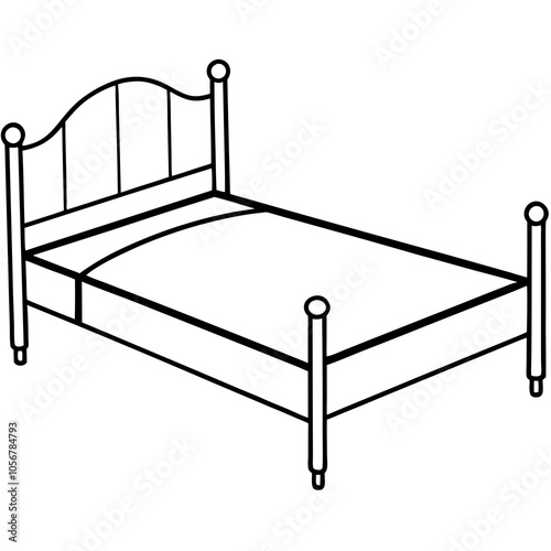 illustration of a bed