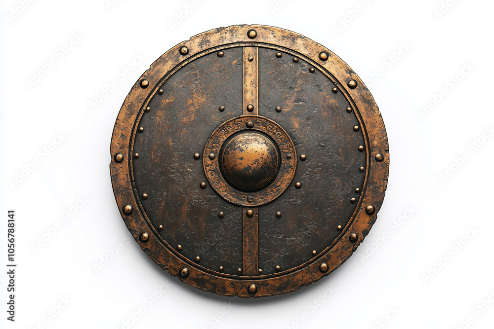 Medieval shield isolated on white background... Medieval shield isolated on white background...