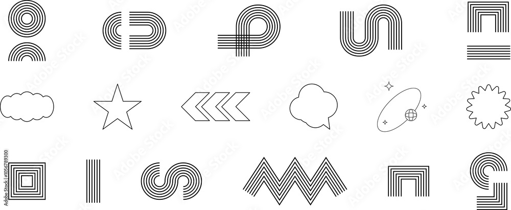 Line geometric arch and circle abstract shapes. Retro elements, vintage. Contemporary mid century line design set. Modern aesthetic stripes and grids. memphis swiss design illustration. Line geometric arch and circle abstract shapes. Retro elements, vintage. Contemporary mid century line design set. Modern aesthetic stripes and grids. memphis swiss design illustration.