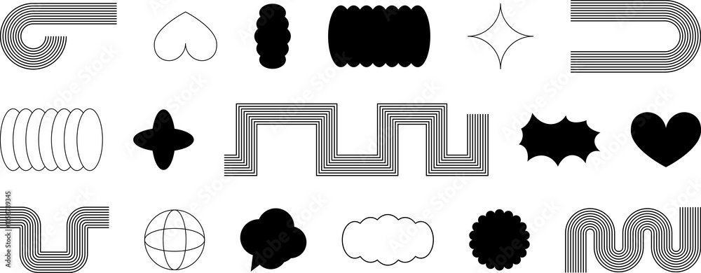 Line geometric arch and circle abstract shapes. Retro elements, vintage. Contemporary mid century line design set. Modern aesthetic stripes and grids. memphis swiss design illustration. Line geometric arch and circle abstract shapes. Retro elements, vintage. Contemporary mid century line design set. Modern aesthetic stripes and grids. memphis swiss design illustration.
