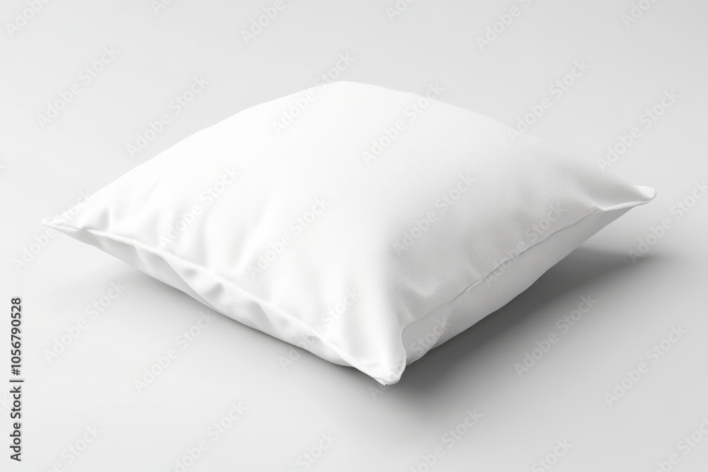White decorative pillow on white background White decorative pillow on white background