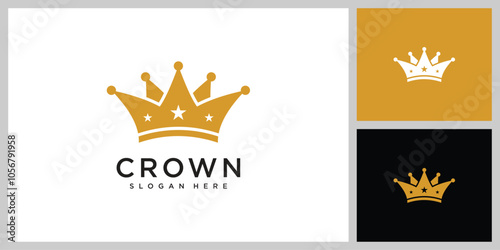 crown logo vector design template