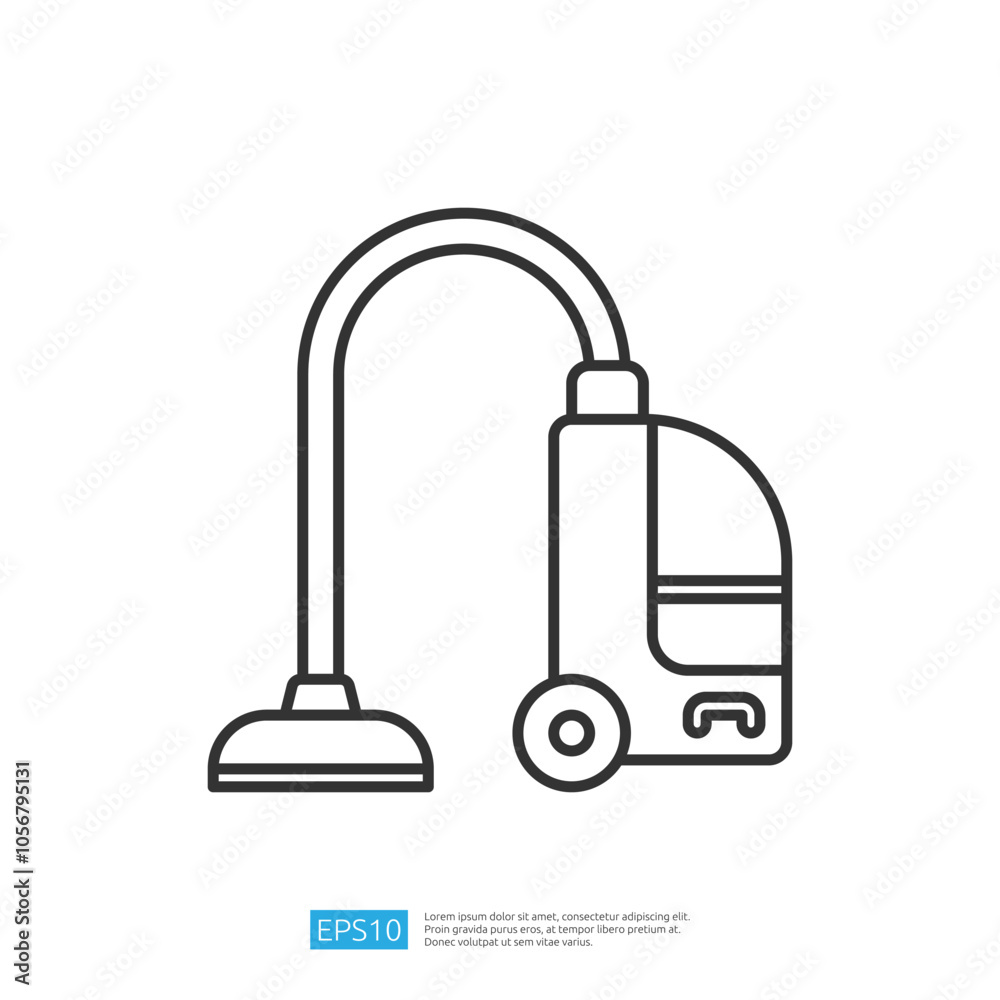 A simple line drawing of a vacuum cleaner, illustrating its design and functionality for cleaning purposes. A simple line drawing of a vacuum cleaner, illustrating its design and functionality for cleaning purposes.