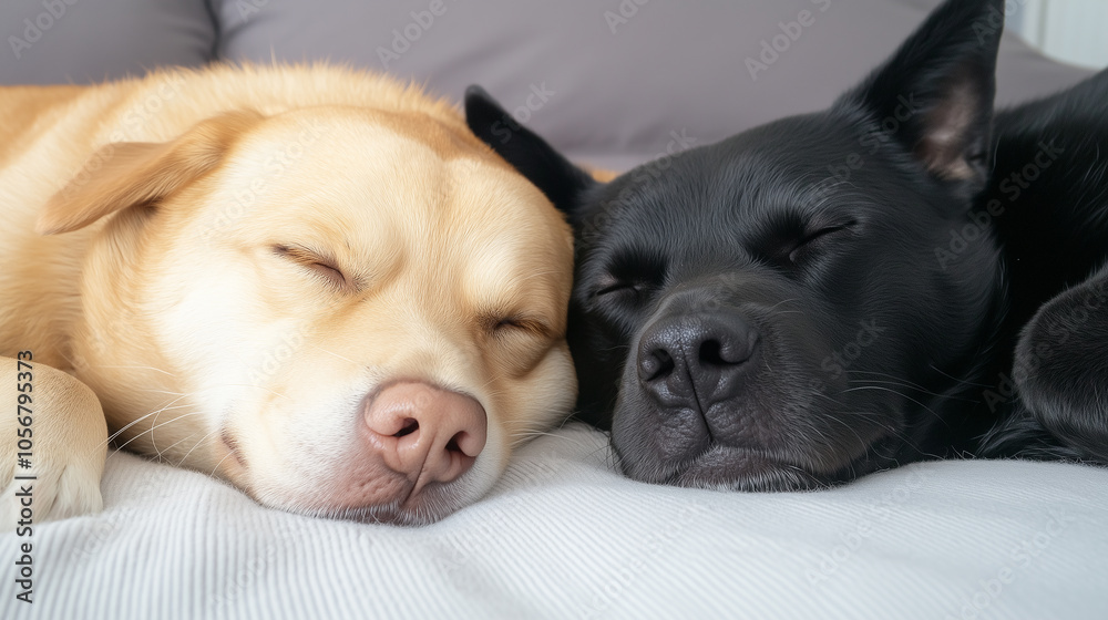 Peaceful Puppy Pals: A Naptime Embrace Peaceful Puppy Pals: A Naptime Embrace