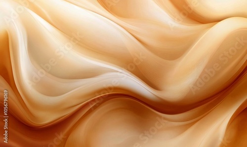 Abstract Light Brown Fluid Wave Background for Modern Presentations