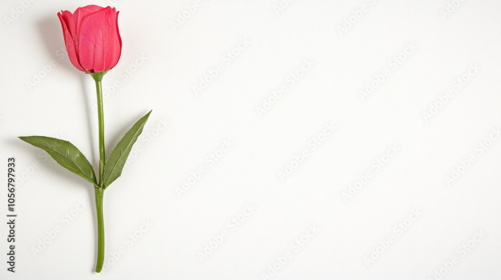 Obraz premium A stunning pink tulip on a minimalist background nature's simple beauty captured