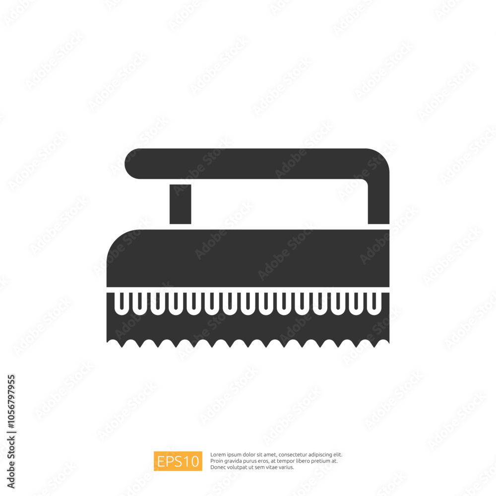 This image features a stylized, monochromatic illustration of a cleaning brush, commonly used for scrubbing surfaces. It emphasizes simplicity and functionality. This image features a stylized, monochromatic illustration of a cleaning brush, commonly used for scrubbing surfaces. It emphasizes simplicity and functionality.