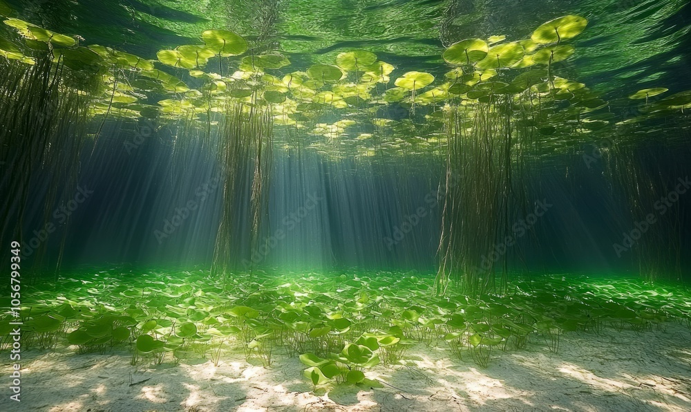 Obraz premium Sunlight Through Crystal Clear Water