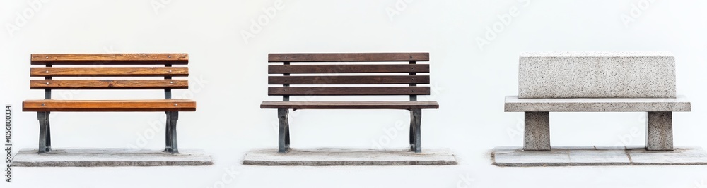 Park Benches in Different Materials Park Benches in Different Materials