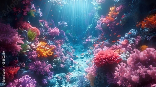 Wallpaper Mural Vibrant Underwater Coral Reef Scene Torontodigital.ca