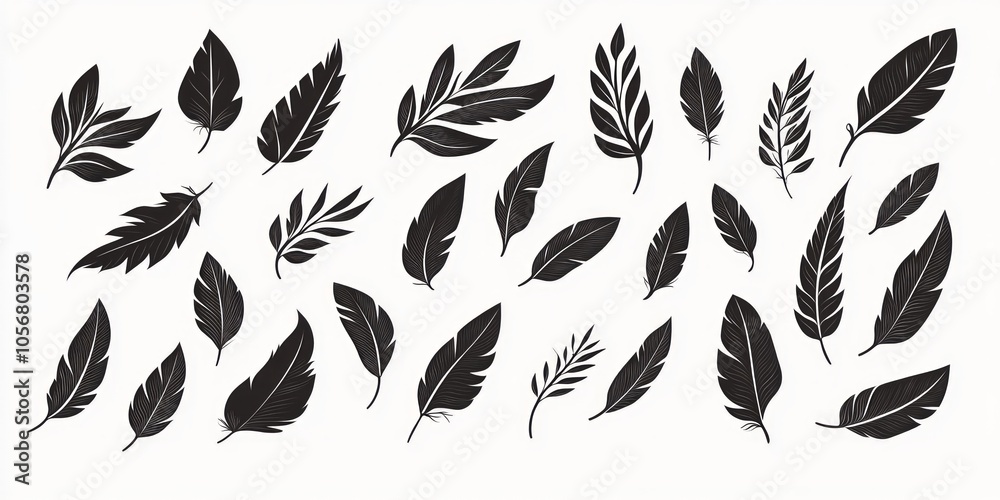 Fototapeta premium Elegant Feather Design Collection